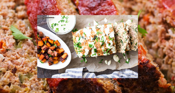 Keto meatloaf with side of sweet potatoes