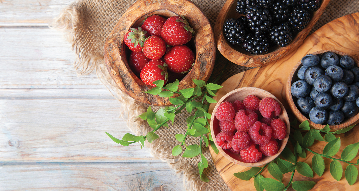 bowls of berries