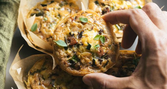 A plate of pasture-raised egg bites