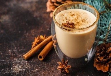 Eggnog in a glass