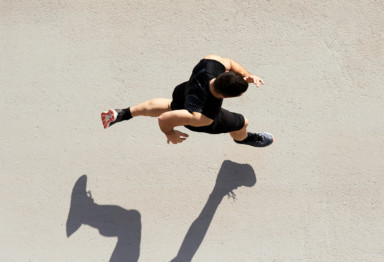 Man jogging outdoors