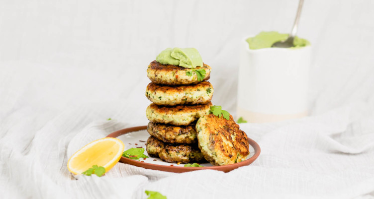 Keto Fish Cakes with Avocado Lemon Dipping Sauce