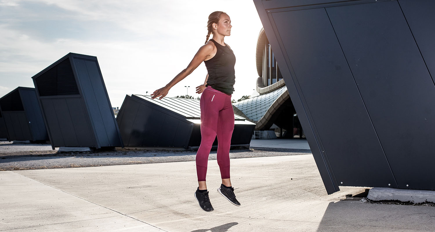 woman exercising outdoors