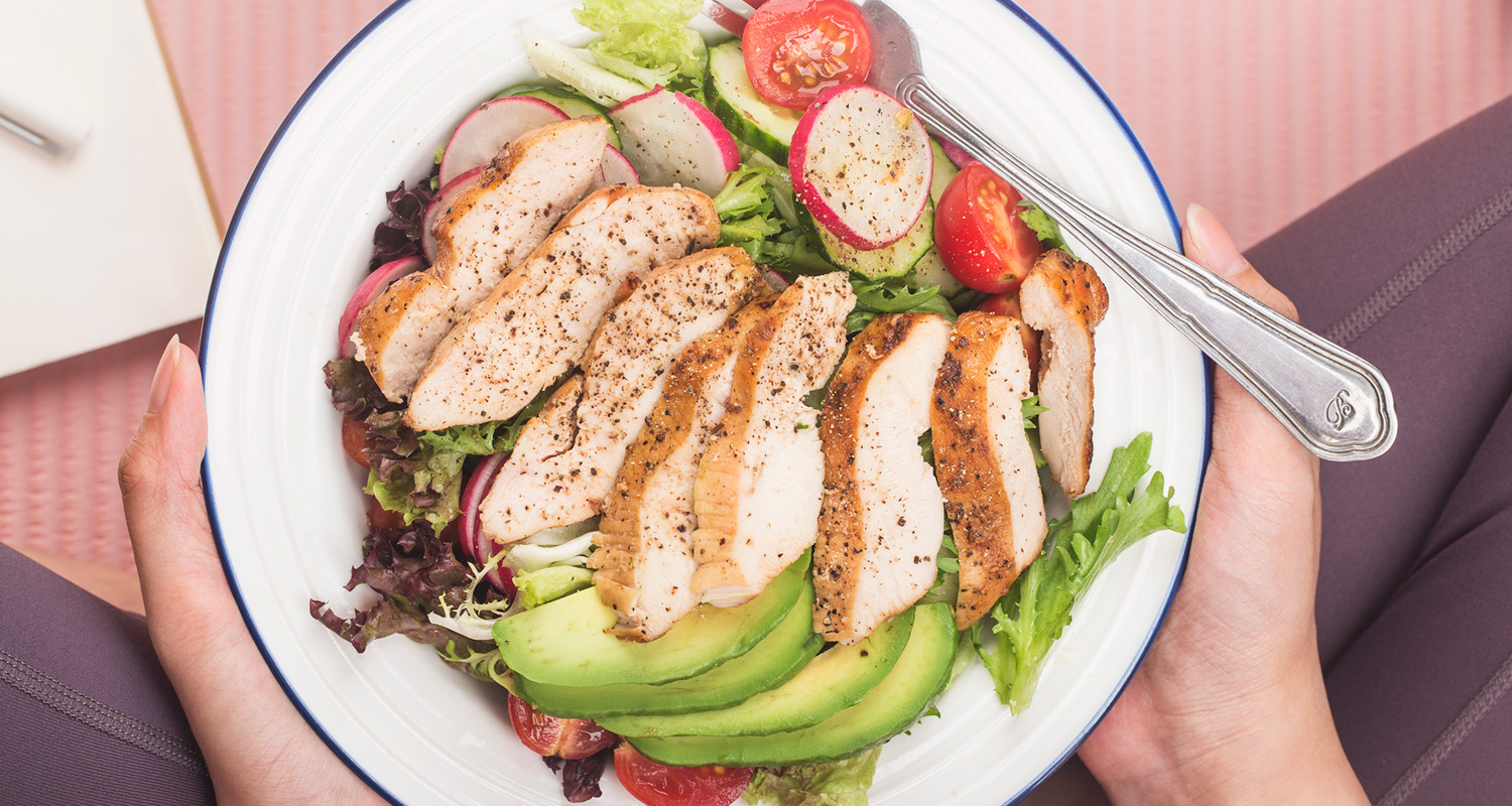 salad with chicken