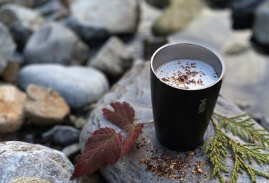 Keto Coconut Chai on rock