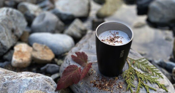 Keto Coconut Chai on rock